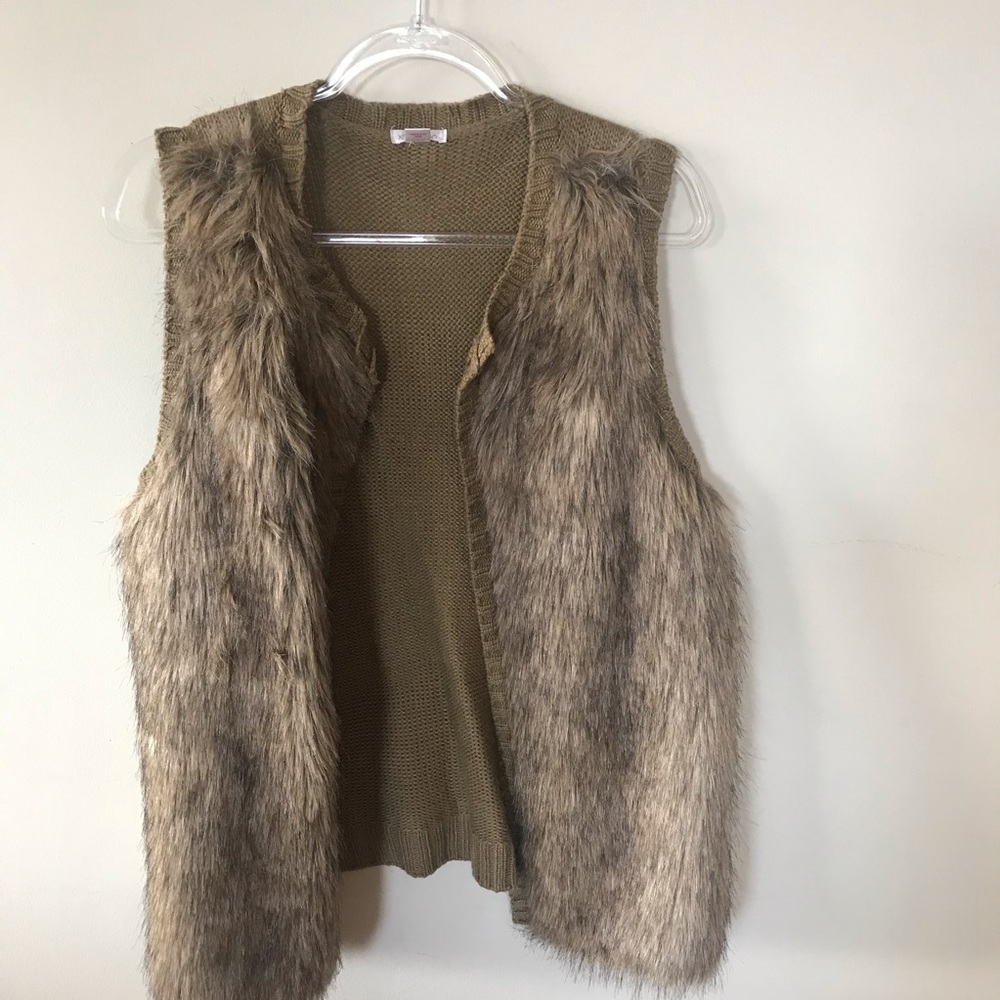 Faux fur vest